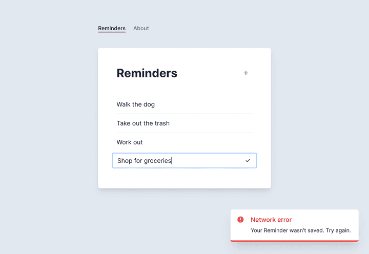 Failing request